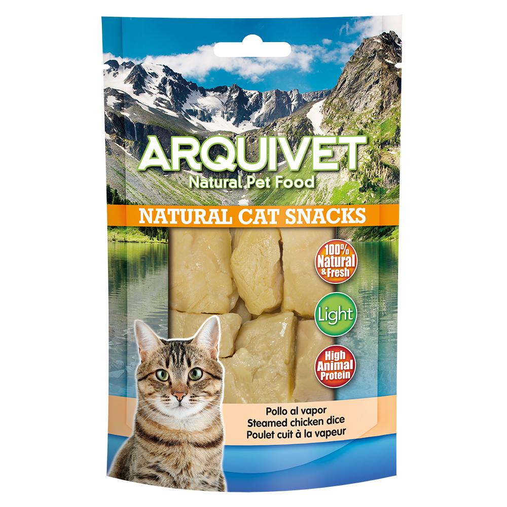 Poulet cuit à la vapeur Arquivet 50 g Snack naturel pour chats