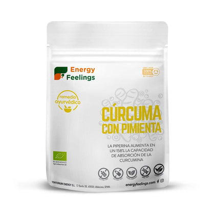 Pack 2x Curcuma avec poivre noir en poudre Eco  Energy Feelings 200 g