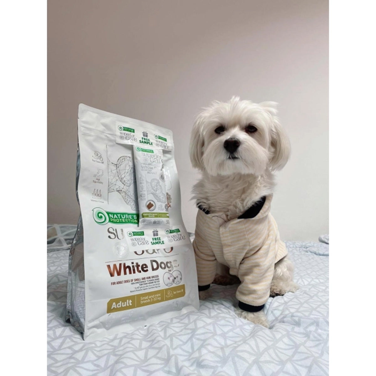 Nature's Protection White Dog Getreidefreies Futter Lamm für kleine Rassen 4 kg