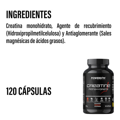 Créatine Powergym 120 gélules