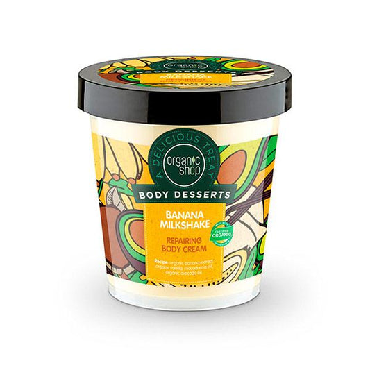 Crème corporelle réparatrice smoothie à la banane Organic Shop 450 ml