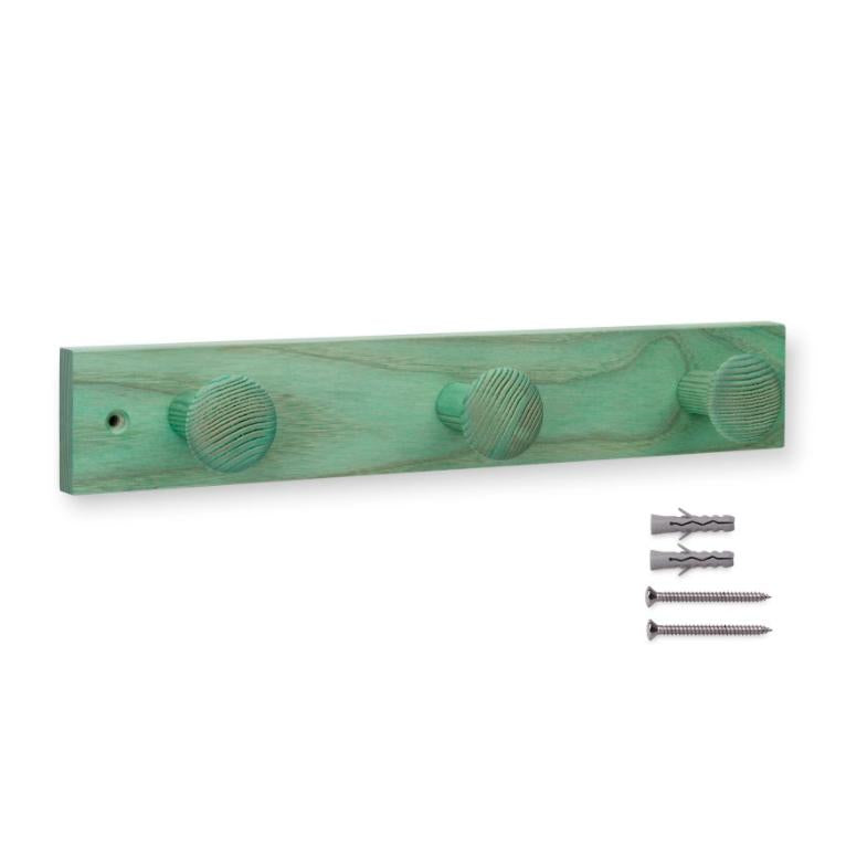 Ash tree hanger with 3 textured knobs, lilac