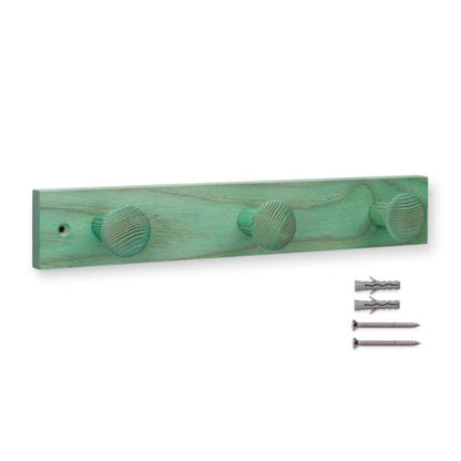 Ash tree hanger with 3 textured knobs, lilac