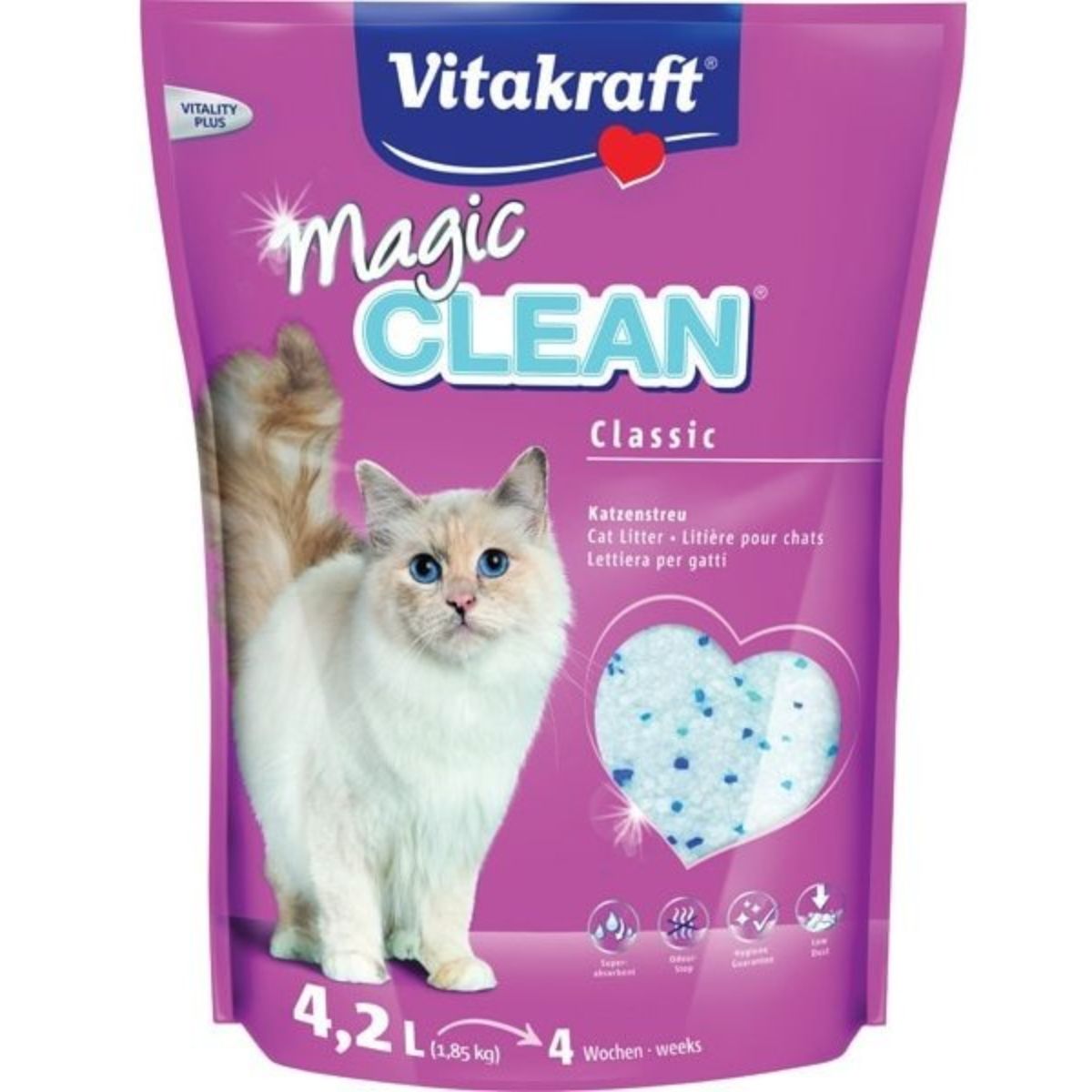 Vitakraft Magic Clean Superabsorberende silicagelparels 4,2 L