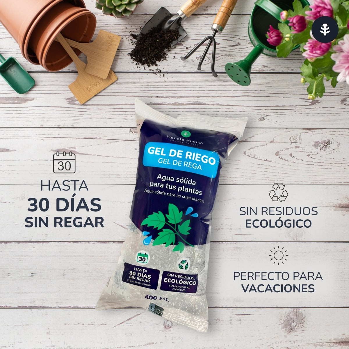 Confezione da 5 gel irriganti Planeta Huerto 400 ml