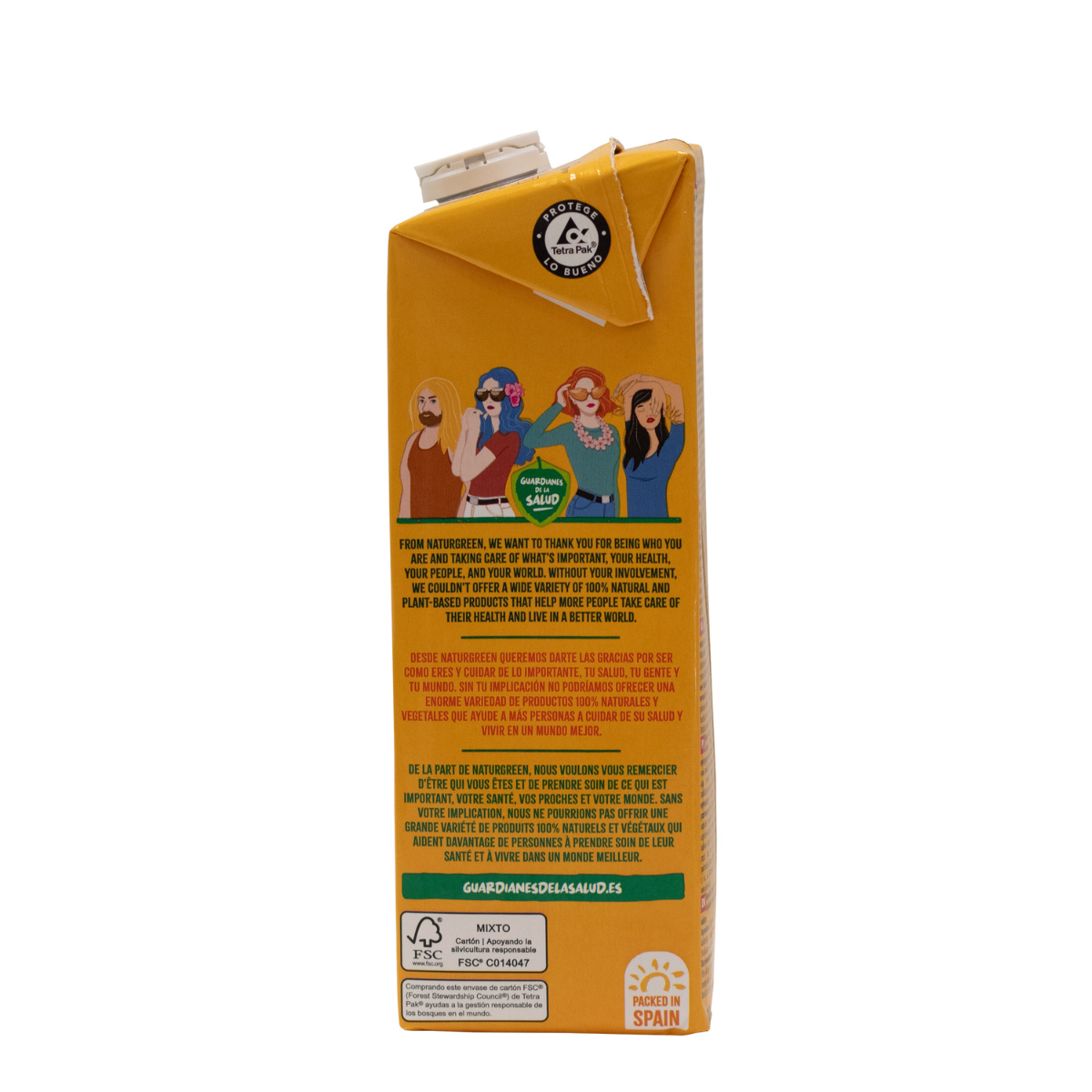 Boisson végétale à l'avoine sans sucres ajoutés, calcium Naturgreen 1 litre