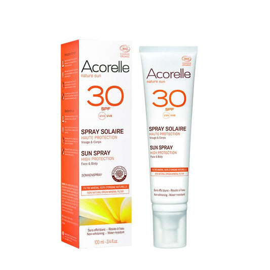 Solskyddscreme för kroppen i sprayform SPF 30 Acorelle 100 ml