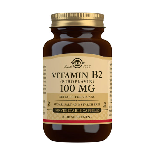 Vitamine B2 100 mg Solgar, 100 gélules
