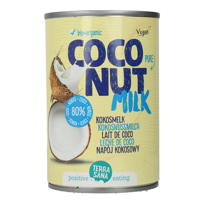 Lait de coco 80 % BIO Terrasana, 400 ml