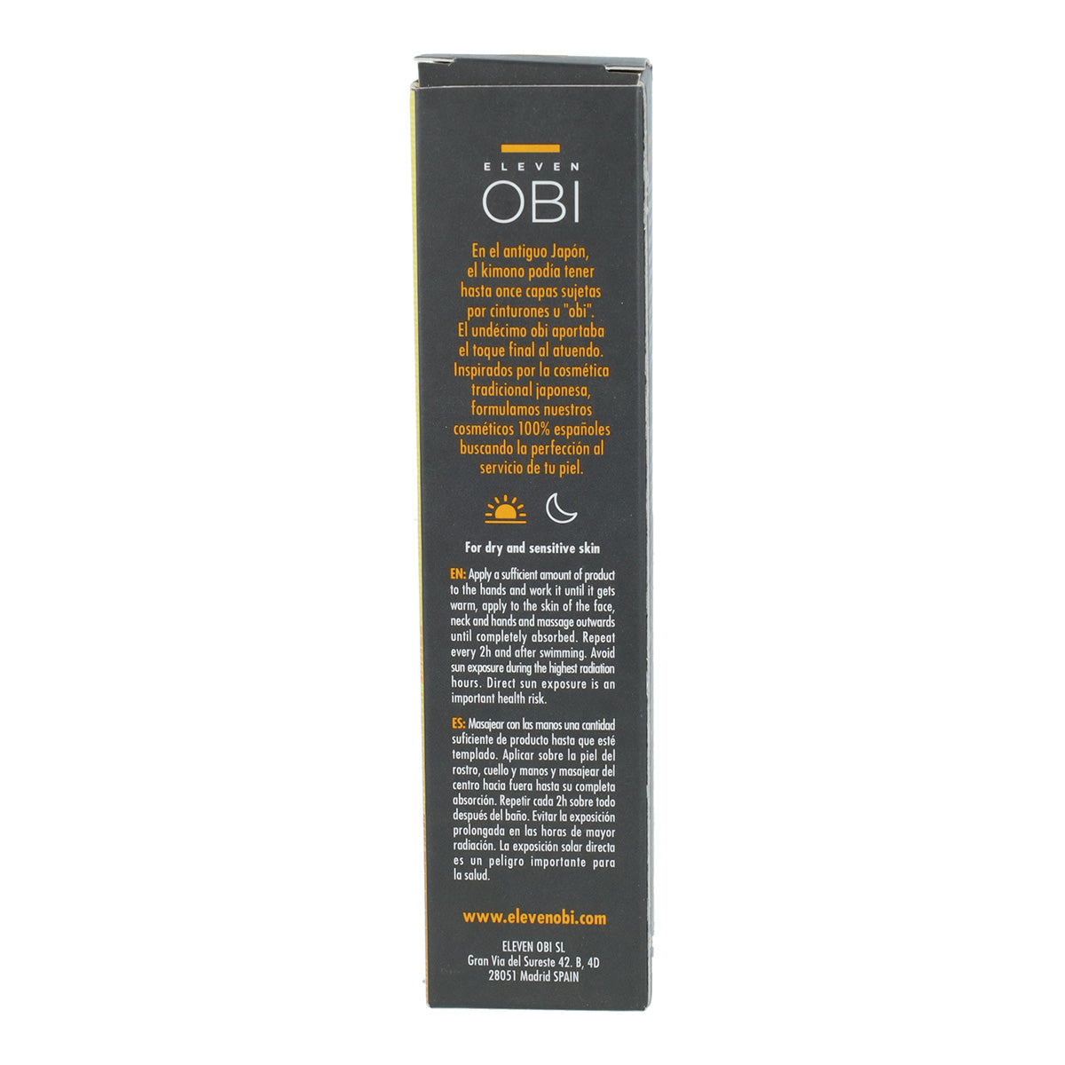 Anti-aging zonnebrandcrème ECO nacarado SPF 50 Eleven Obi 60 ml