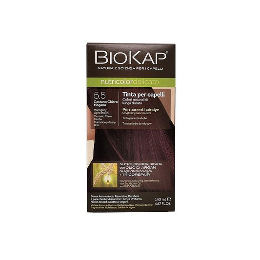 Haarfärbemittel Delicato Dye 5.50 Biokap Hellbraun Mahagoni 140 ml
