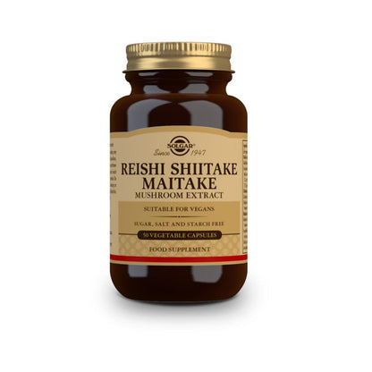Reishi Shiitake Maitake Solgar 50 plantaardige capsules