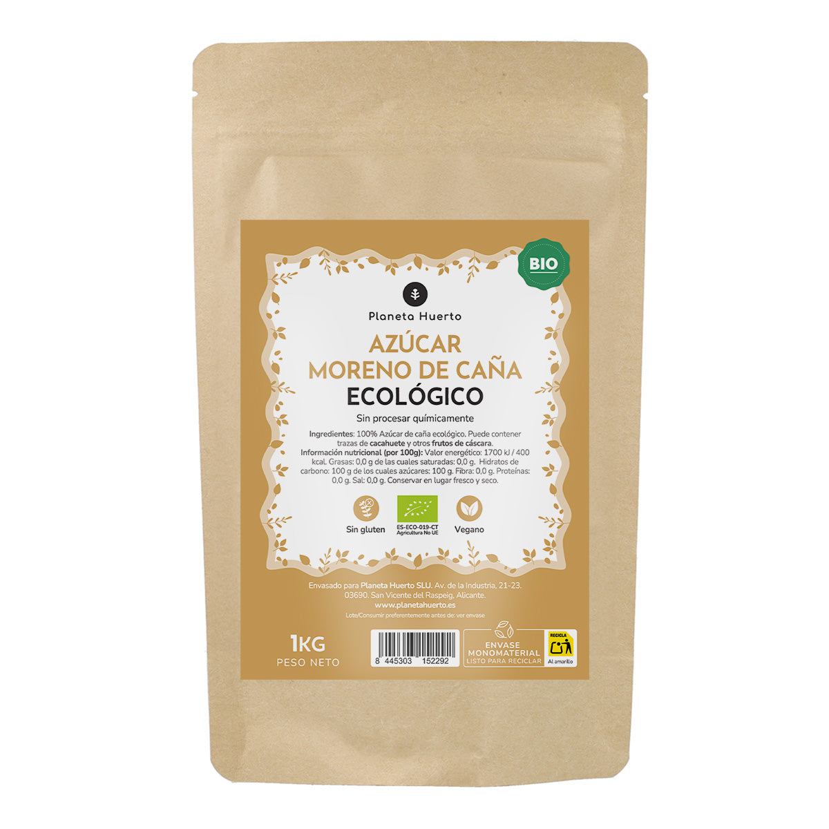 Zucchero di canna ECO Planeta Huerto 1kg