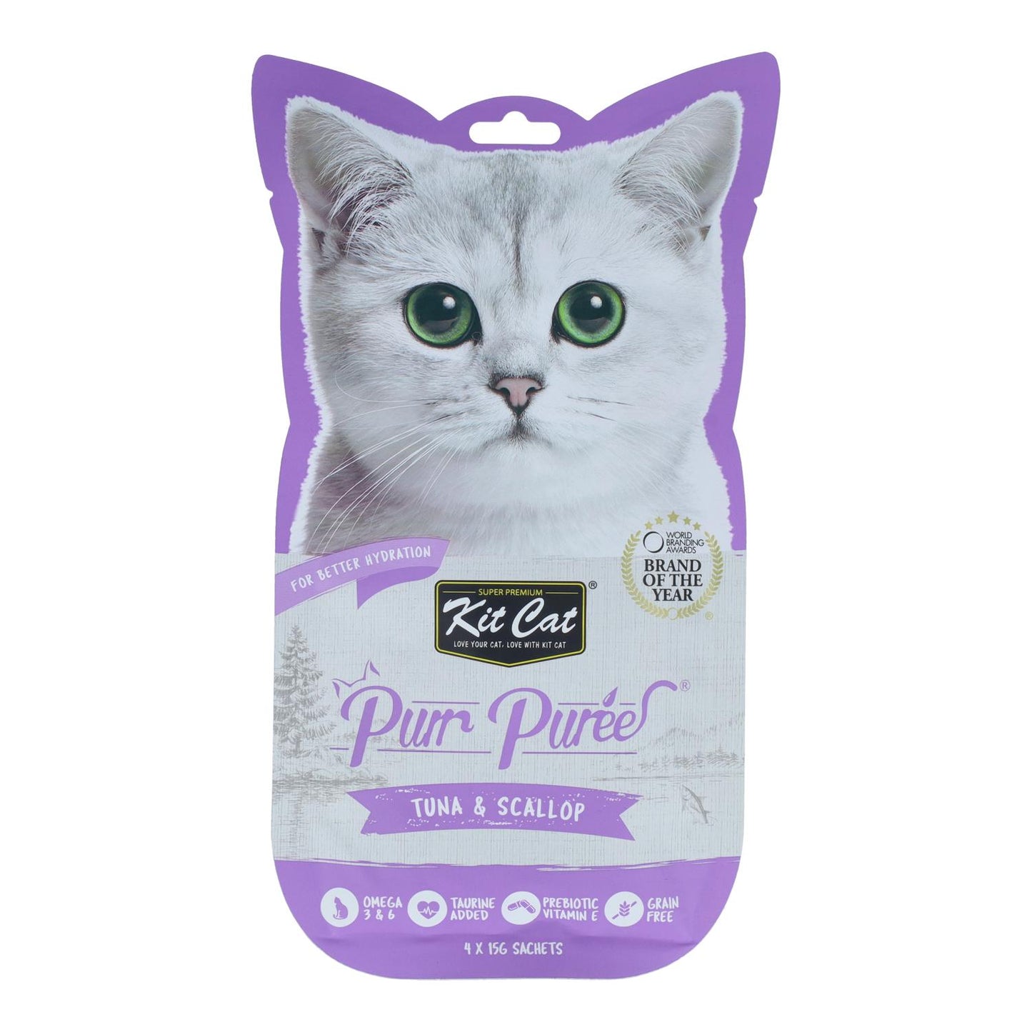 Zestaw Cat PurrPuree – tuńczyk i przegrzebki 60 g Kremowa przekąska dla kotów