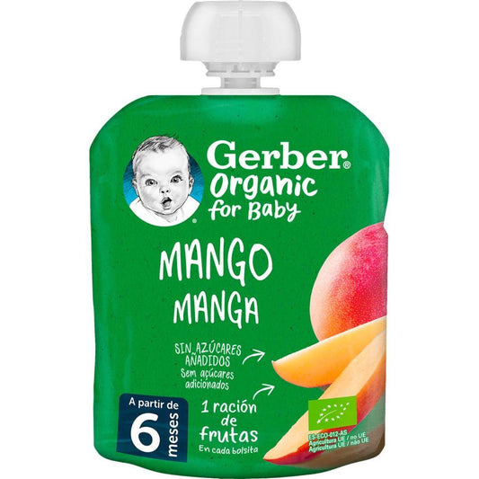 Bustina di purea di frutta biologica per bambini al gusto di mango Gerber 90 g GERBER Organic Mango