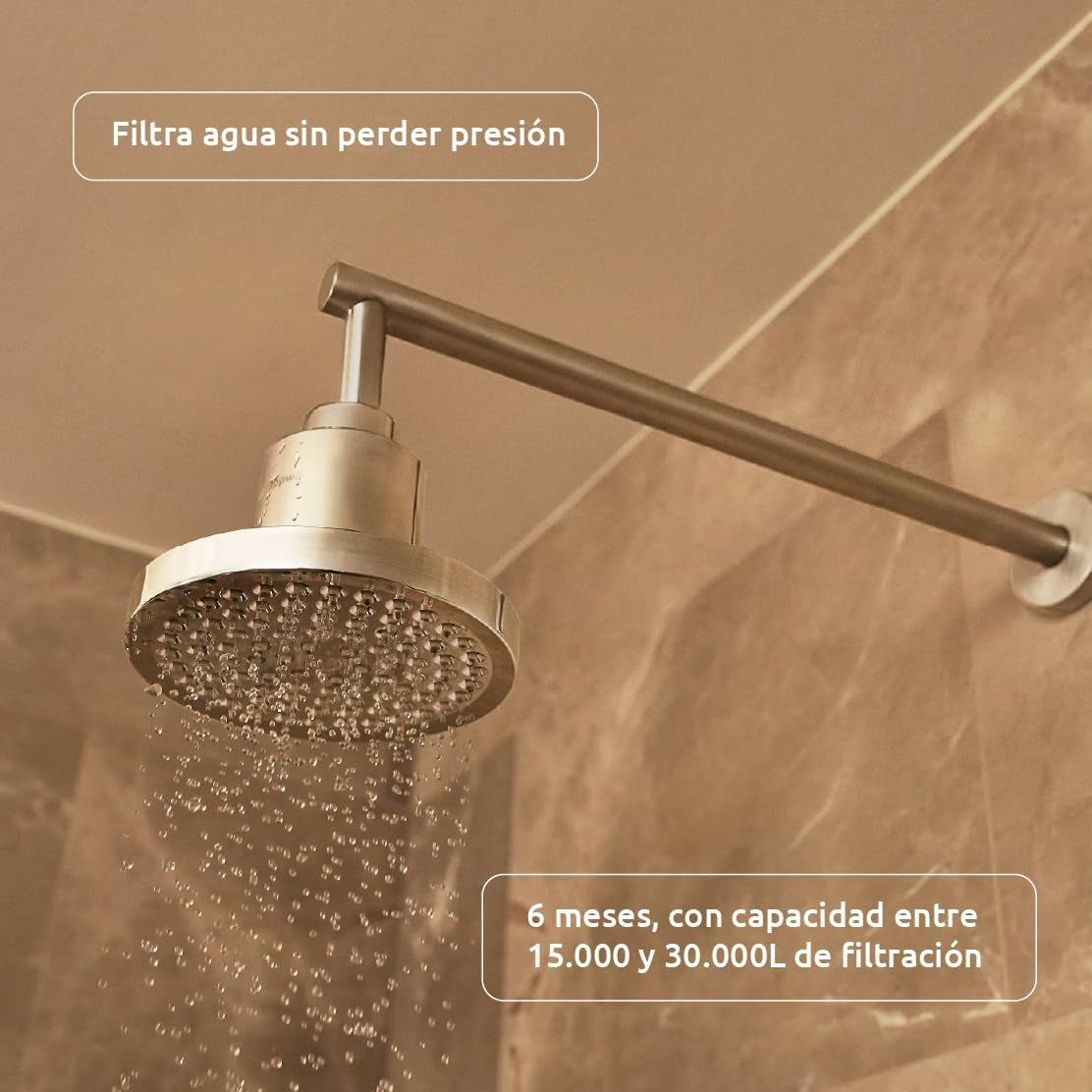 Pomme de douche avec filtre ShowerPro Rain SMR Tappwater