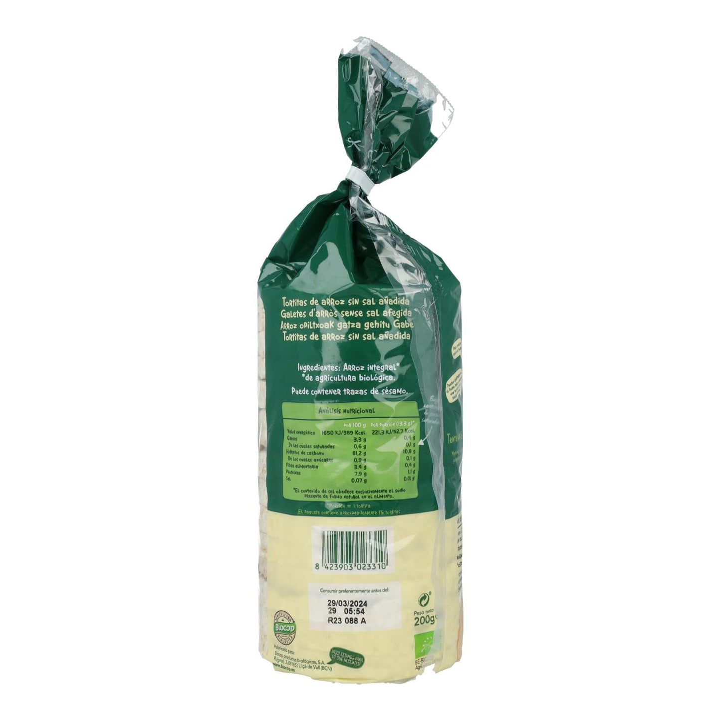 12er-Packung ungesalzene Reiskuchen Biocop 200 g