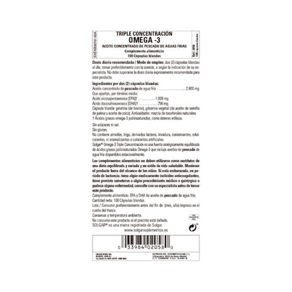 Pack of 2x Omega 3 triple concentration, 100 capsules