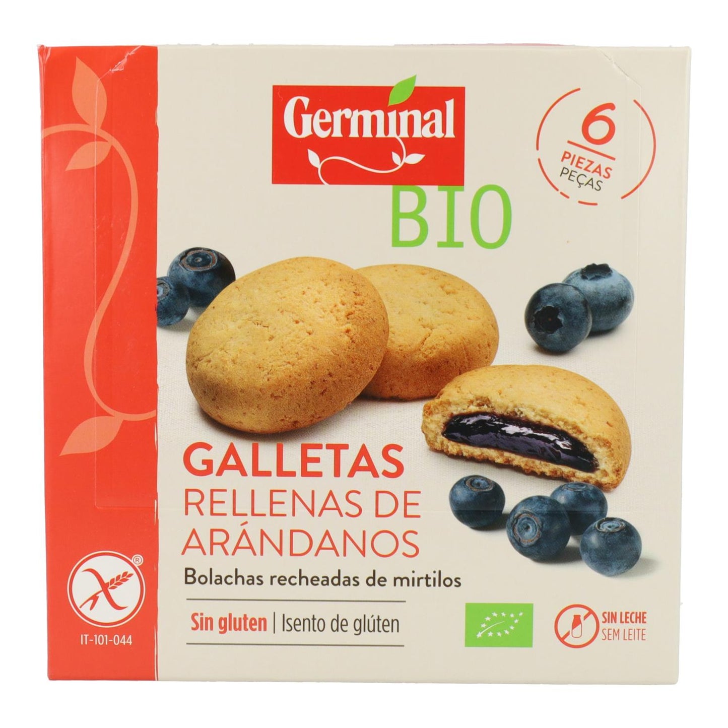 Germinal gluten-free biscuits filled with blueberry cream, 200 g