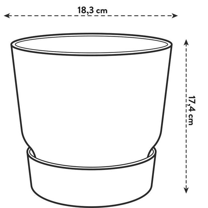 Pot de fleur avec soucoupe intégrée Greenville Elho blanc 18 cm