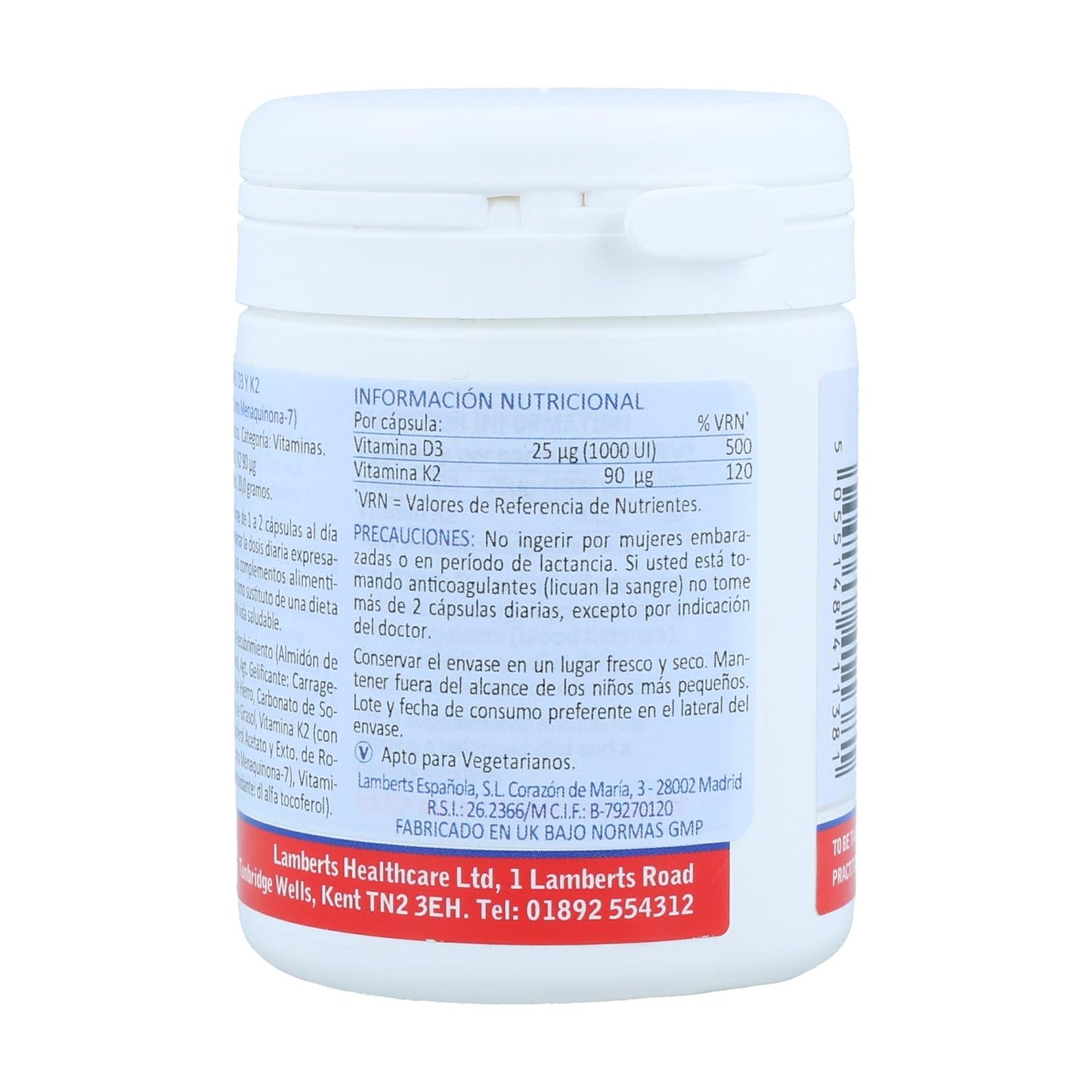 Vitamin D 3 1000 IE und Vitamin K2  90 µg, Lamberts