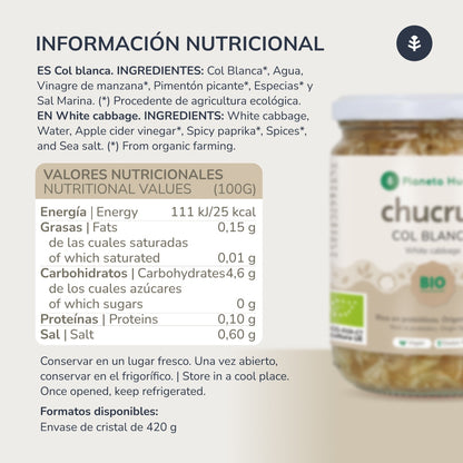 Choucroute au chou blanc ECO Planeta Huerto 420 g