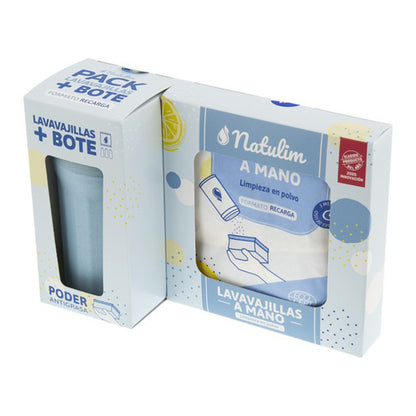 Afwaspoeder voor de hand Pack (bus + navulling) citroen Natulim