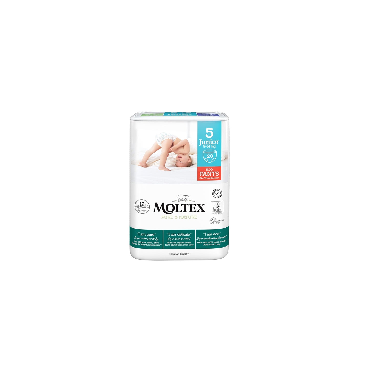 Culottes Moltex Pure & Nature T5 (9-14 kg), 20 unités