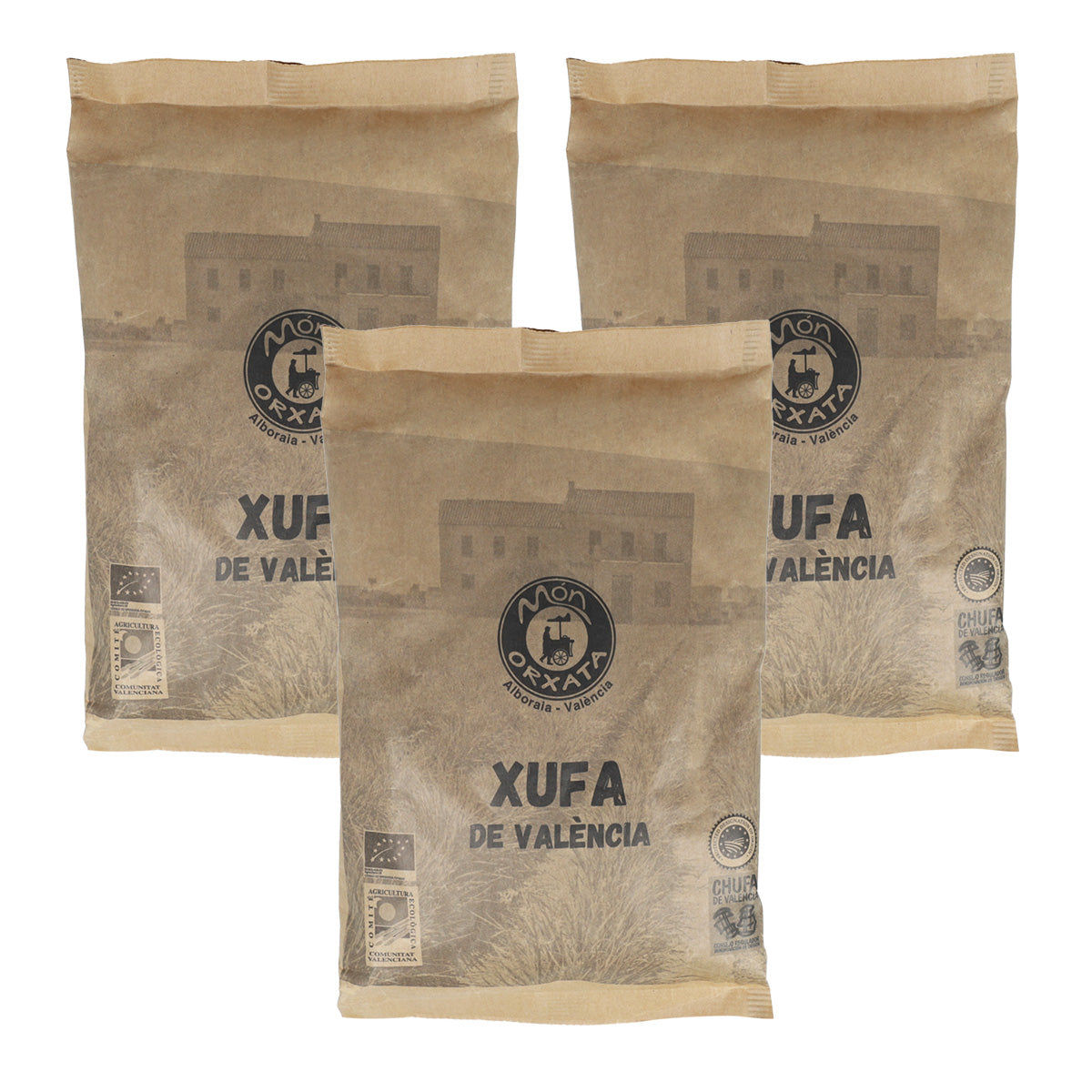 Pack of 3x Ground Tigernuts from Valencia D.O. Mon Orxata 1 kg