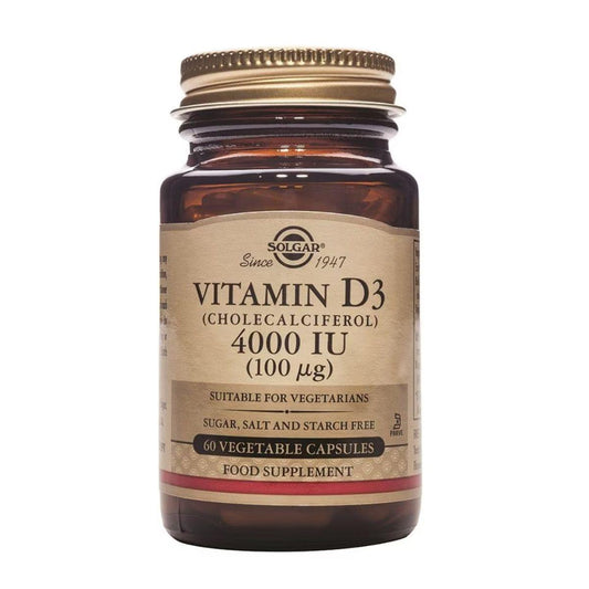 Vitamina D3 (Colecalciferolo) 4000 UI (100 μg) 60 capsule vegetali Solgar 120 capsule vegetali