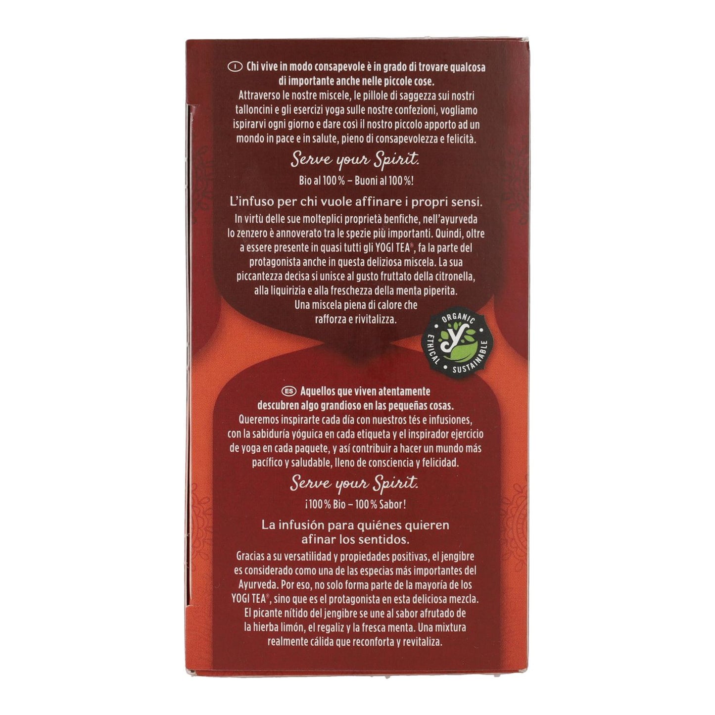Thé Yogi BIO Gingembre, 17 sachets