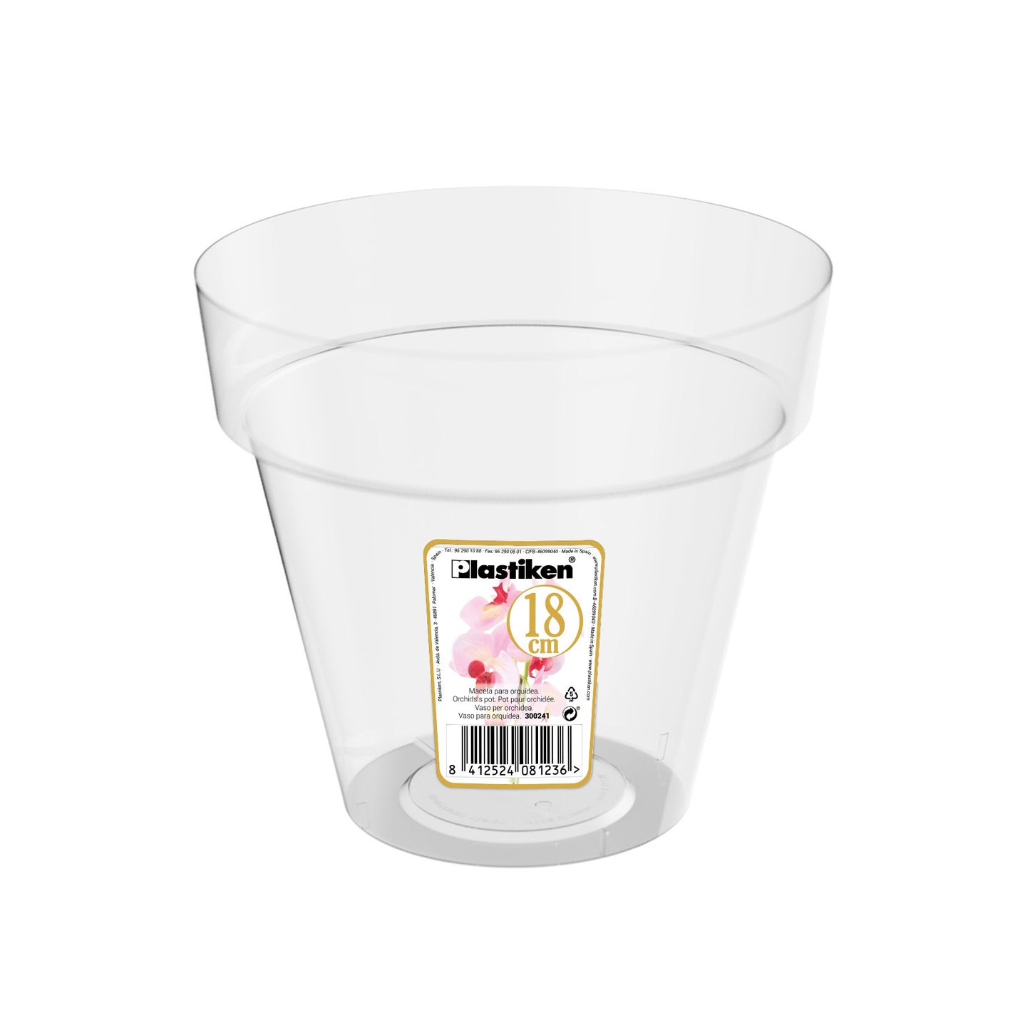 Transparent orkidéplanteringskruka Tes ⌀ 22