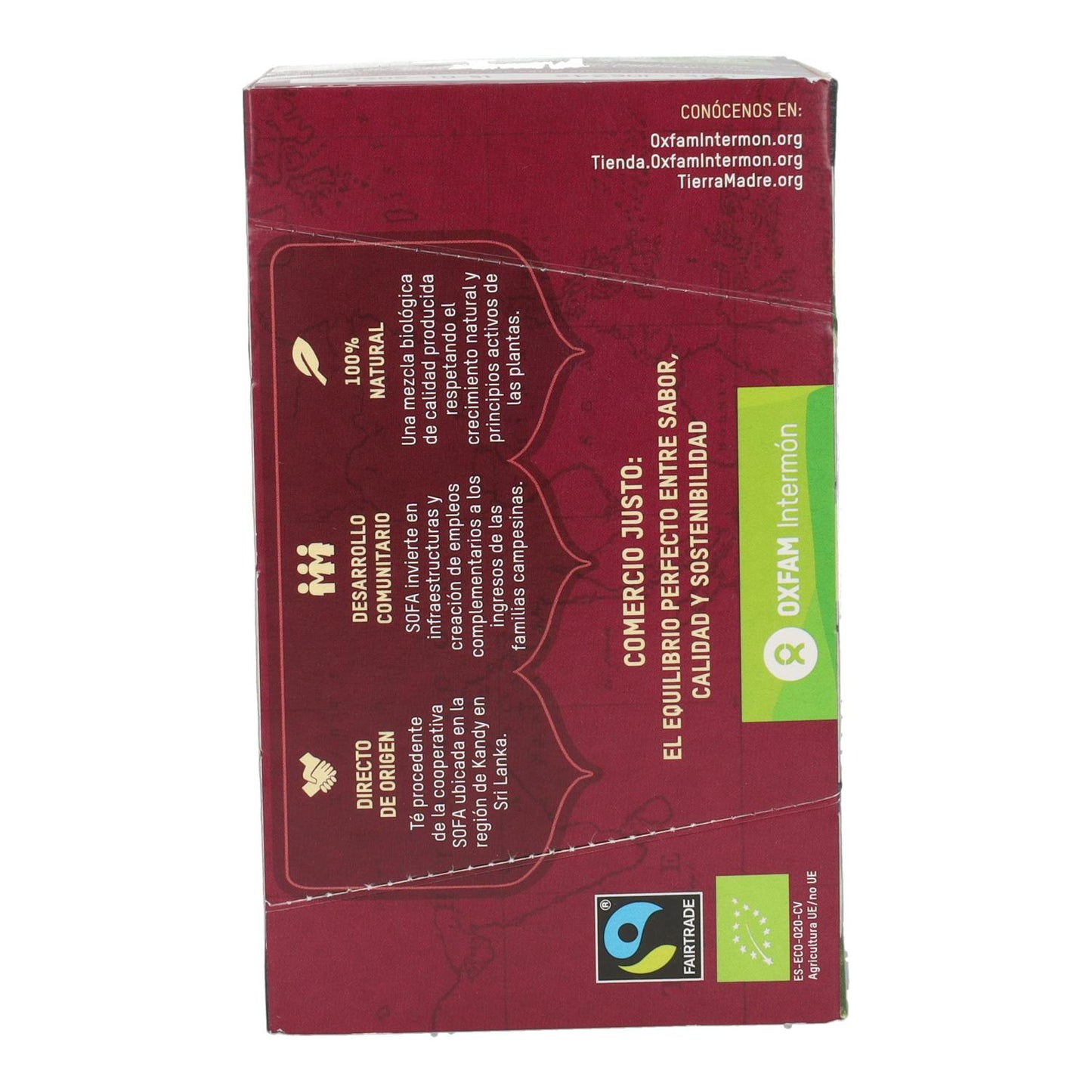 Thé noir bio Earl Grey Fair Trade Tierra Madre Oxfam Intermón 40 g