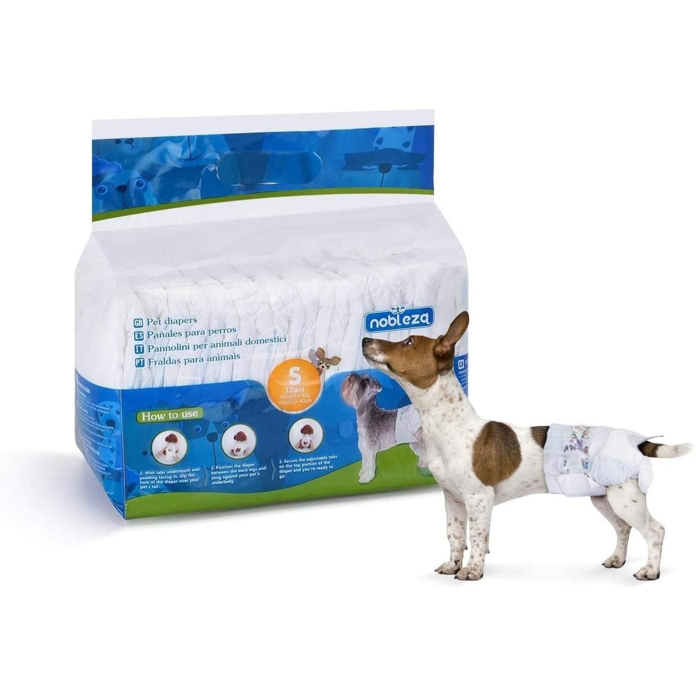 Couches pour chiennes S Nobleza 12 unités