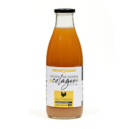 Bouillon de poulet aux légumes bio Ecolagen 1 L