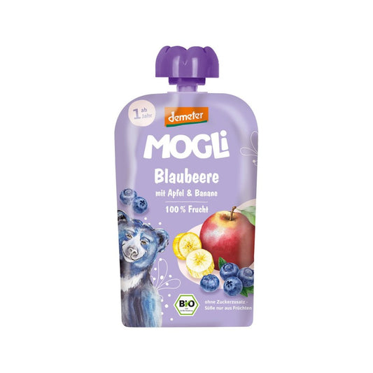Smoothie pomme-banane-myrtille-framboise Mogli 100 g