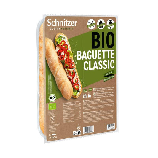 Baguette classica biologica senza glutine Schnitzer 360 g
