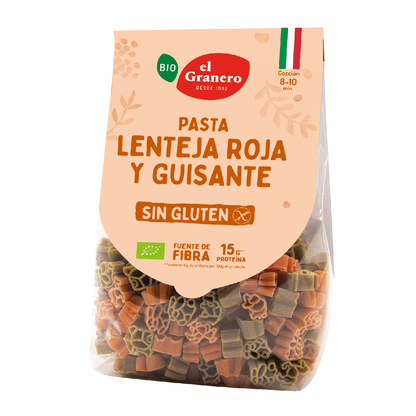 Glutenvrije linzen- en erwtenpasta Bio El Granero 250 g