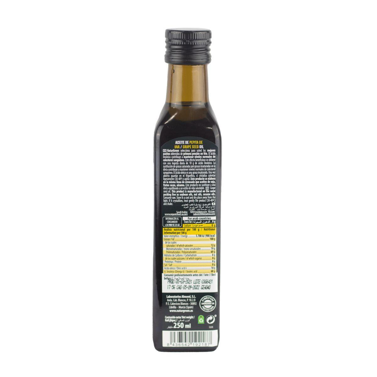 Olio di semi d'uva Naturgreen 250 ml