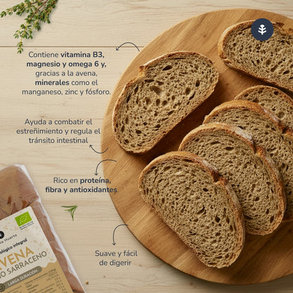 Planeta Huerto Organic Wholemeal Oat and Buckwheat Bread 500 g