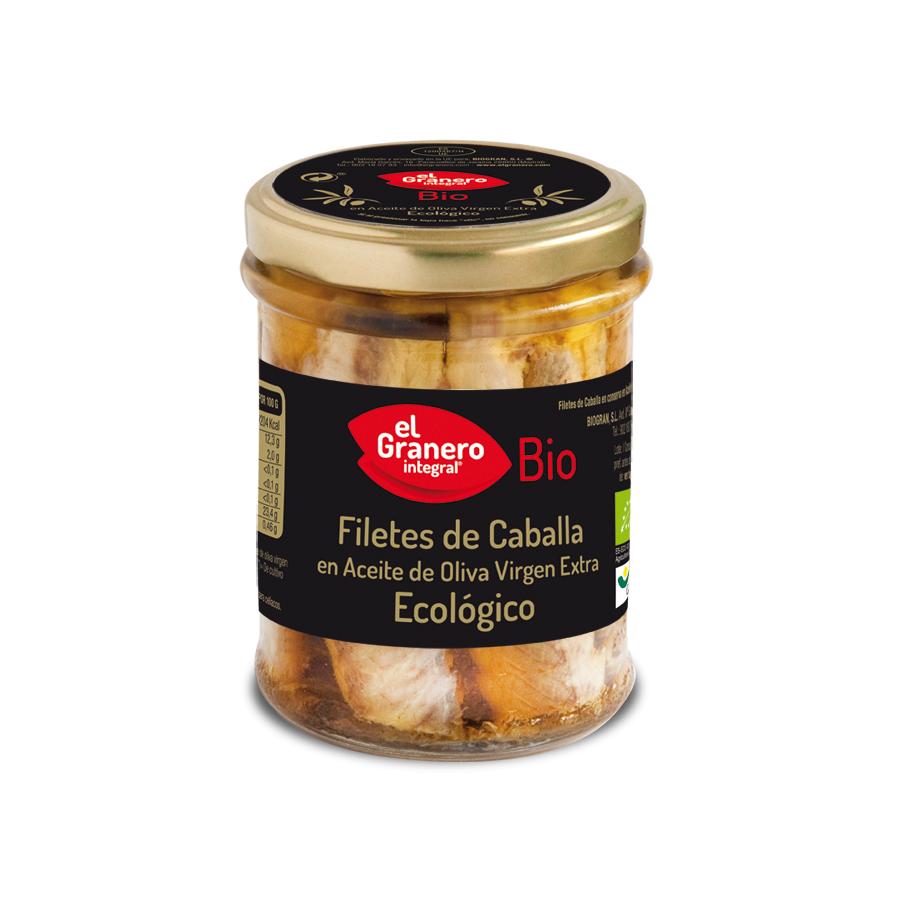 Filets de maquereau bio à l'huile d'olive extra vierge El Granero 195 g