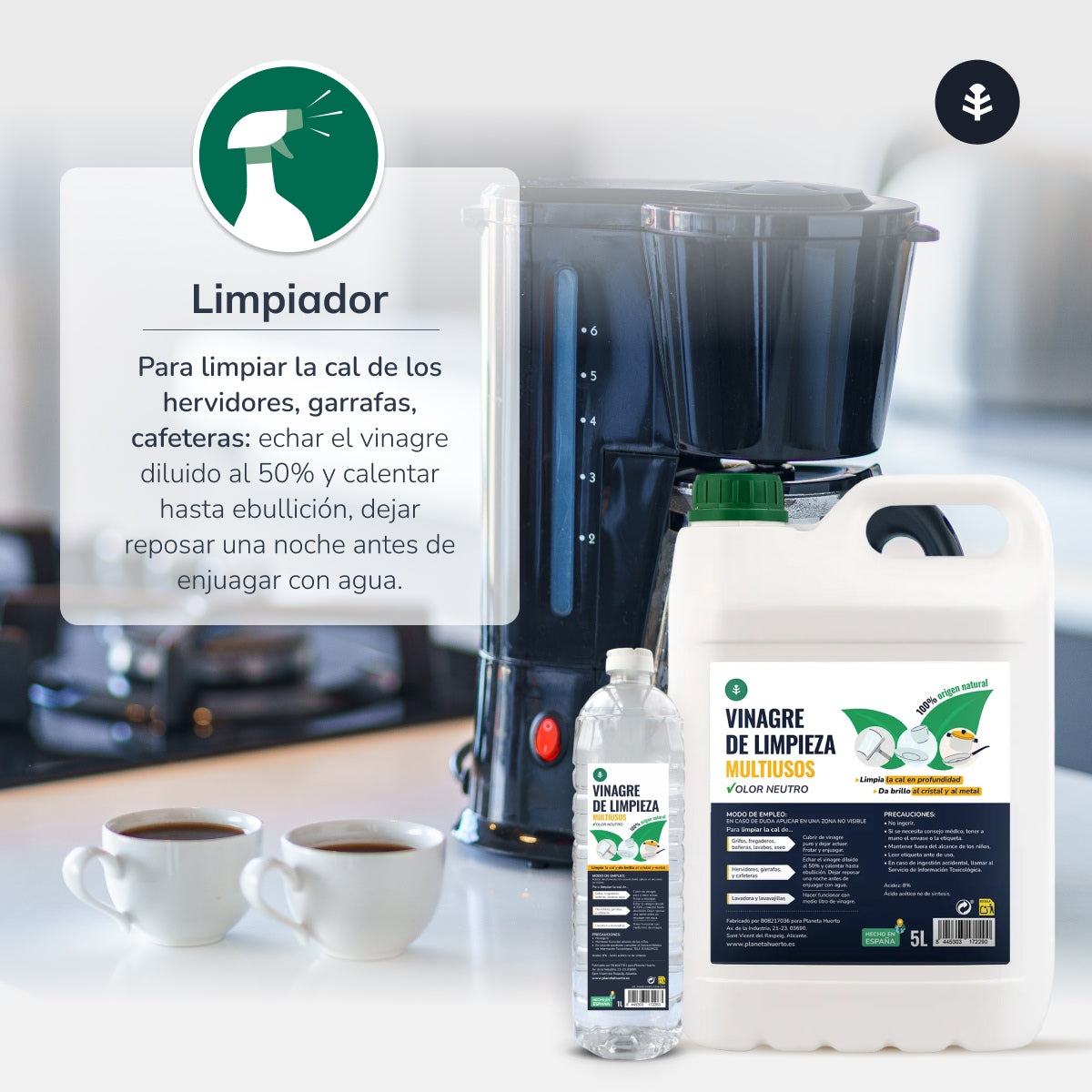 Aceto di pulizia bianco 5L Planeta Huerto