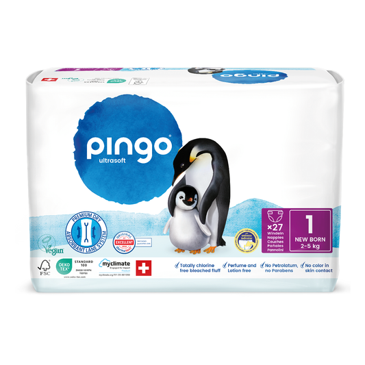 Pieluchy T1 (2–5 kg) Pingo 27 szt.