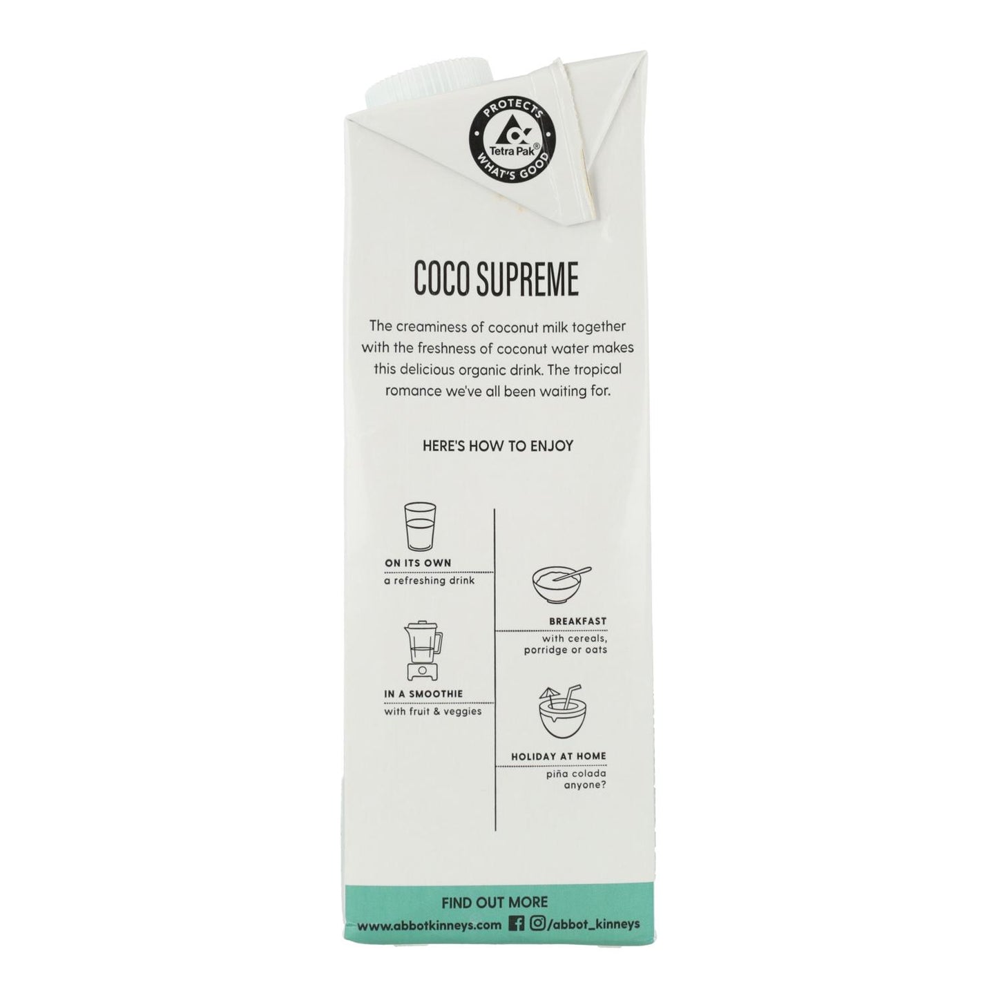 Boisson végétale coco supreme Bio Abbot Kinney 1 L