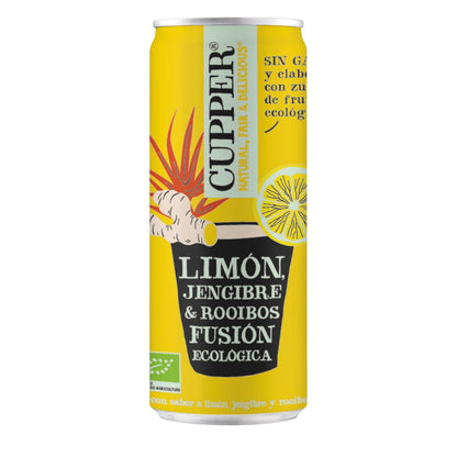 Pack x 12 Boisson rafraîchissante au gingembre, citron et rooibos Cupper 250 ml