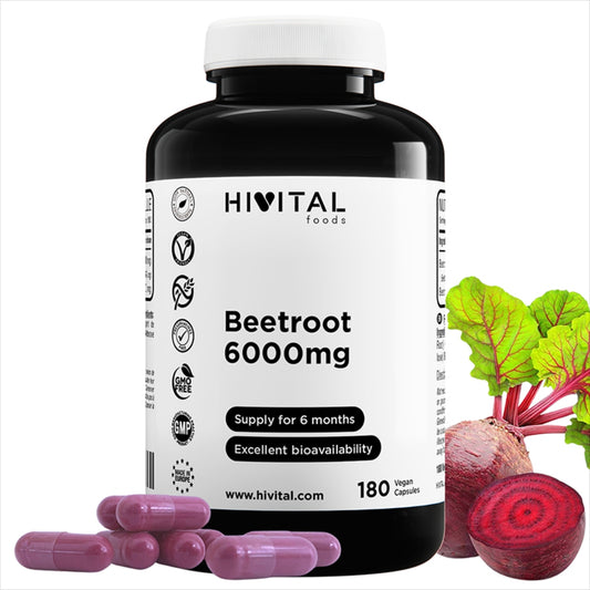 Rote Beete 6000 mg Hivital 180 vegane Kapseln
