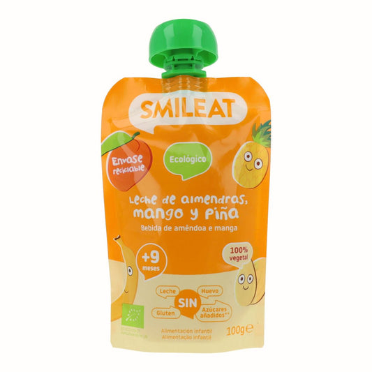 Pouch Mandel, mango och ananas ECO Smileat, 100 g