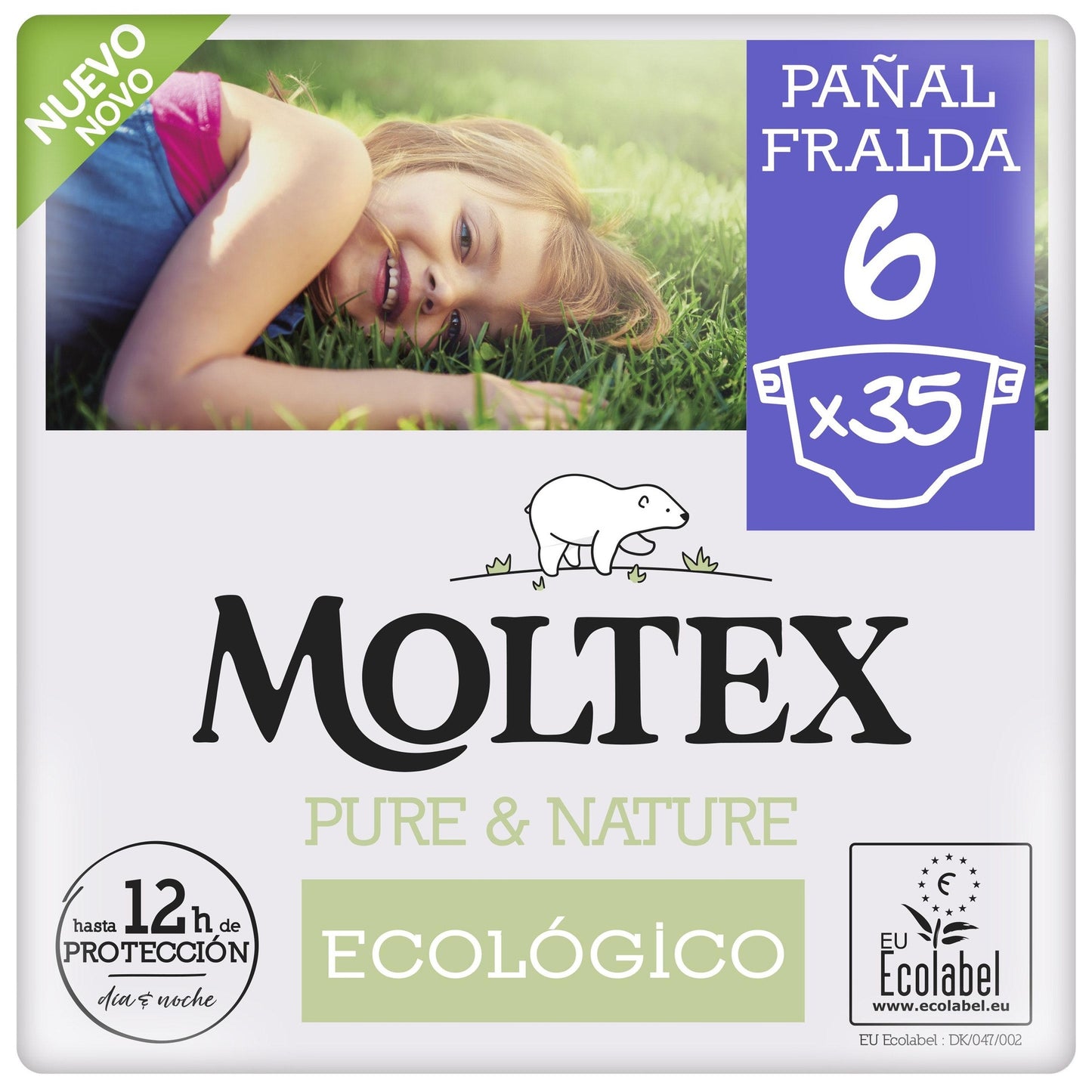 Windeln Moltex Pure & Nature T6 (17-28 kg), 35 Stück