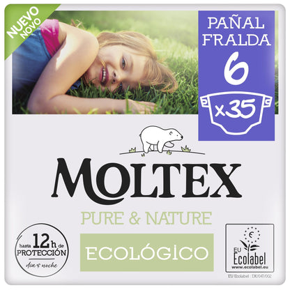 Windeln Moltex Pure & Nature T6 (17-28 kg), 35 Stück