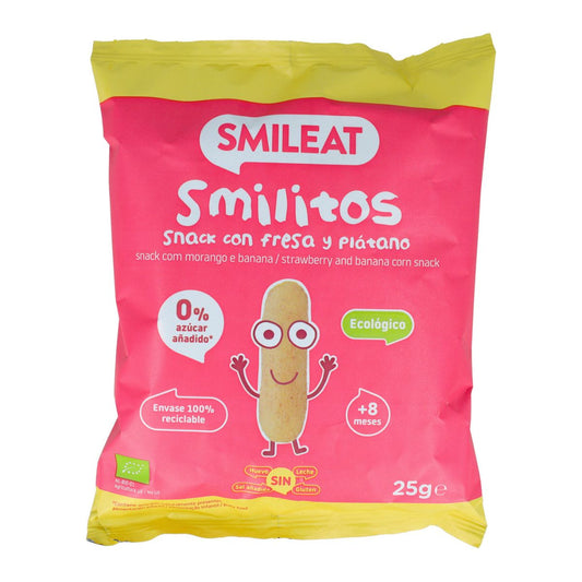 Smilitos Gusanitos truskawkowe i bananowe ECO Smileat 25 g